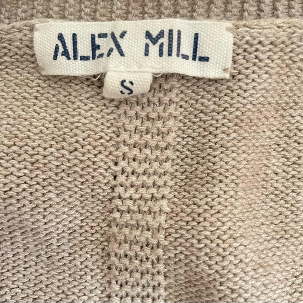 Alex Mill Emilia Sweater Vest Oatmeal Cotton Linen - Picture 6 of 9